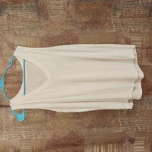 White v-neck tank